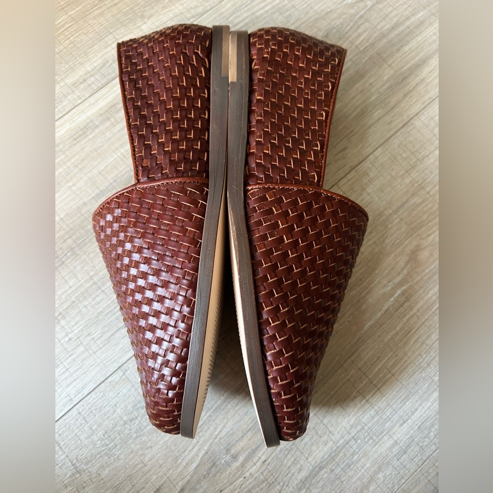 NEW Nisolo Alejandro slip on leather shoe woven brandy - Picture 7 of 13